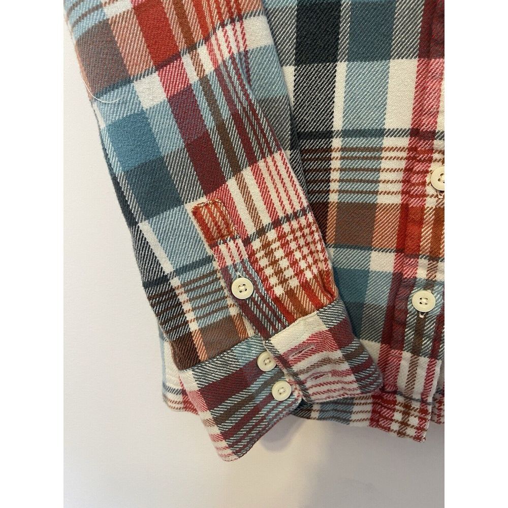 Patagonia Plaid Button-Down Shirt in Red, Blue, Cream - Picture 3 of 8
